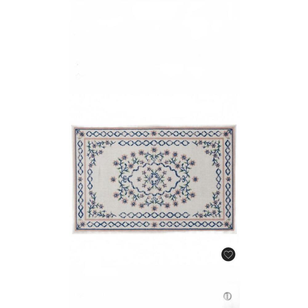 Mohawk 4'x6' Lattice Border Floral Woven Area Rug Cream